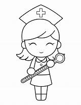 Nurse Thermometer sketch template