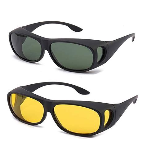 hd night day vision driving wrap around anti glare sunglasses with
