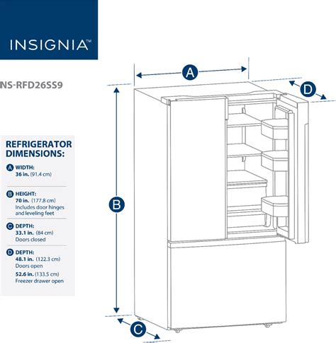 insignia refrigerator parts diagram