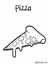 Coloring Pizza Pages Sheets Popular Coloringhome sketch template
