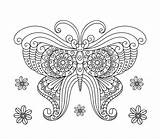 Volwassenen Vlinder Ausmalbilder Schmetterling Erwachsene Mewarn15 Vectorkunst Kleurboek Vectores Vecteezy sketch template