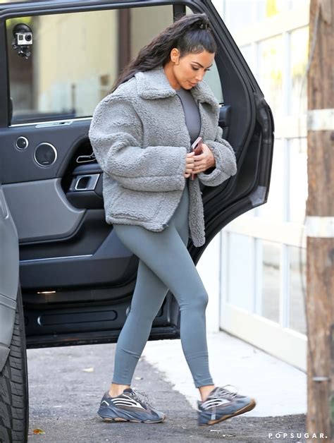 kim kardashian yeezy boost  sneakers popsugar fashion