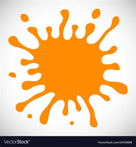 orange hand drawn paint splash royalty  vector image