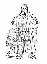 Hellboy Colorir Inferno Rapaz Colorironline sketch template