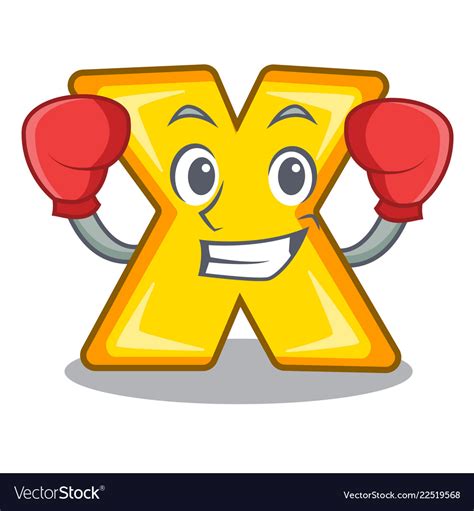 boxing character cartoon multiply sign  logo vector image