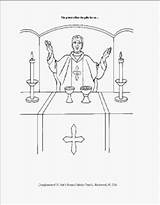 Coloring Catholic Mass Pages Holy Parts Printable Sheets Children Colouring Liturgy Education Crafts Selection Worksheet Jesus Thatresourcesite Order Religious Faith sketch template