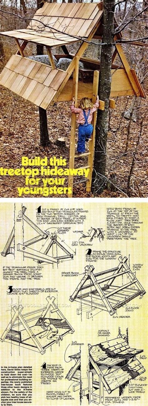 build treehouse childrens outdoor plans  projects tree house diy tree house plans tree