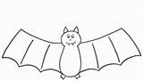 Coloring Bat Halloween Pages Clipart Printable Template Bats Drawing Print Kids Book Easy Preschool Color Cartoon Clip Children Animated Five sketch template