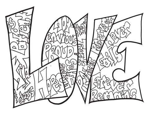 love  scripture  coloring page christian love coloring