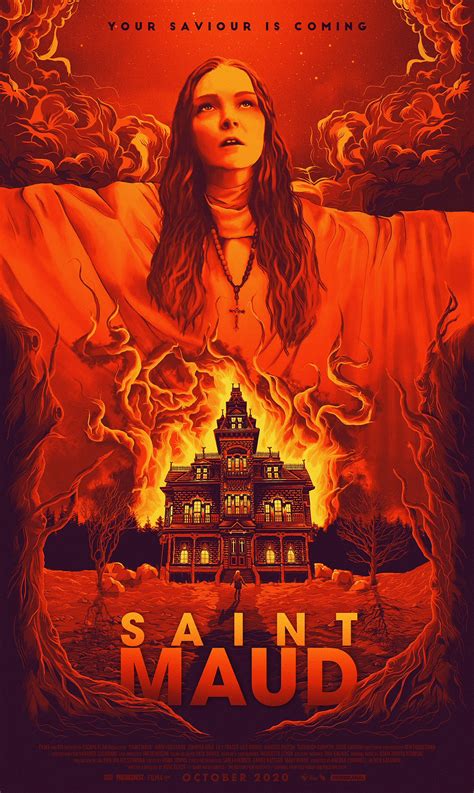saint maud poster brings  savior  international theaters bloody disgusting