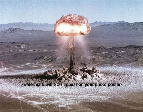 nuclear bomb test   jet photo poster atomic weapon