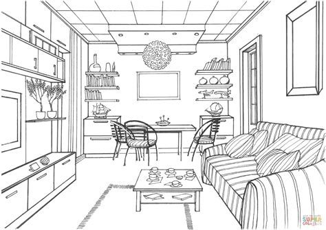 living room   luminous ball coloring page  interior design