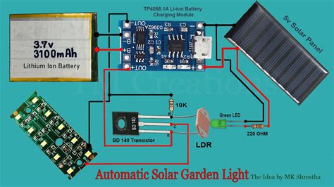solar light diagram solar garden light circuit diagram elettronica lots  small solar cells