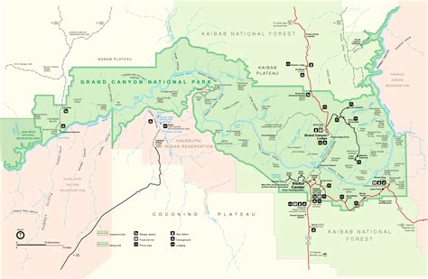 grand canyon hiking trails map toursmapscom