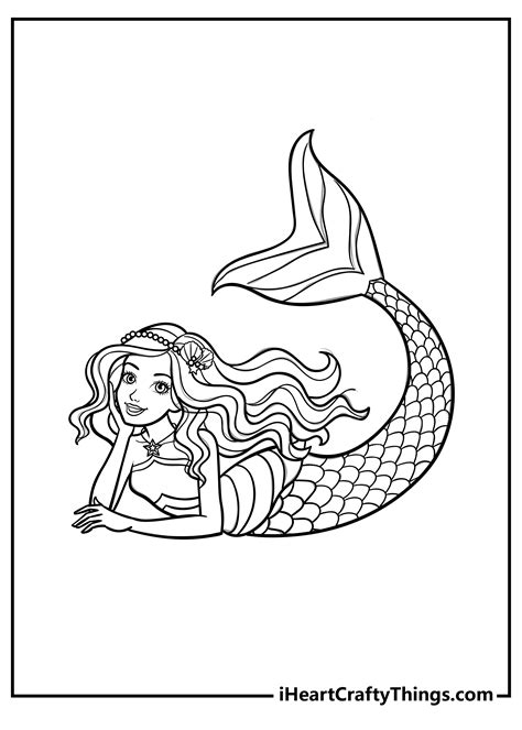 mermaid  printable coloring pages printable templates