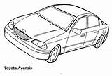 Coloring Avensis sketch template