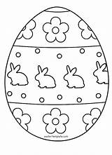 Easter Egg Template Printable Coloring Pattern Eggs Templates Color Outline Bunny Choose Board sketch template