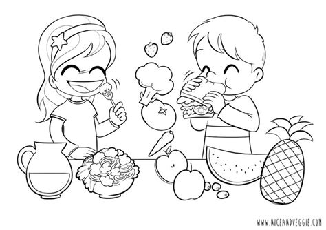 healthy foods coloring pages