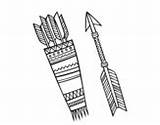 Coloring Indian Arrows Teepee Coloringcrew Pages Cowboys Indians sketch template