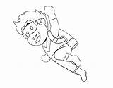 Flying Coloring Hero Coloringcrew sketch template
