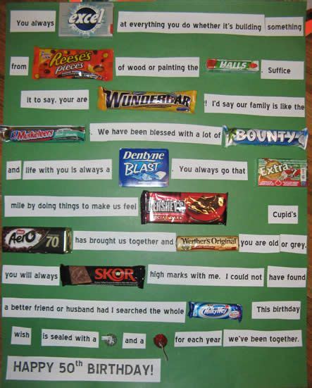 Chocolate Candy Bar Card For Husband S Birthday Such A