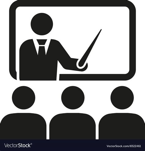training icon teacher  learner classroom vector image