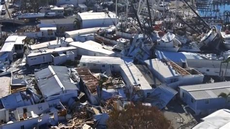 drone footage shows horrifying destruction caused  hurricane ian  florida