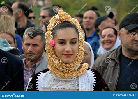 young gorani girl  traditional costume editorial stock image image