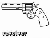 Coloring Gun Pages Guns Color Pistol Print Revolver Handgun Printable Army Boys Weapons Book Kids Drawing Template Designlooter Military Sheet sketch template
