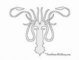 Greyjoy Sigil Sigils Wappen Freestencilgallery Carving Welches Regelbuch Kraken sketch template