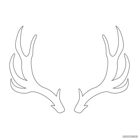 deer antler template printable gridgitcom