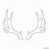 Antler Antlers Reindeer Gridgit Elk sketch template