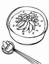 Coloring Soup Pages Clipart Rice Porridge Chicken Food Chinese Stone Clip Line Cliparts Goldilocks Congee Eating Nutrition Getcolorings Use Color sketch template