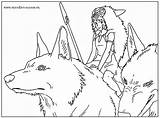 Princesse Ghibli Mononoke Miyazaki Coloriages Monoke Hayao 塗り絵 Totoro Mononoké ものの Hime ぬりえ Miyasaki 宮崎 トトロ sketch template