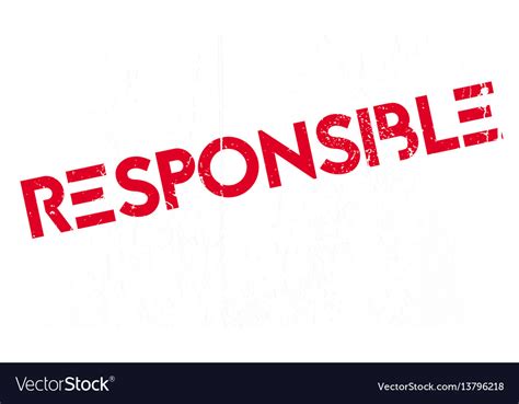 responsible rubber stamp royalty  vector image