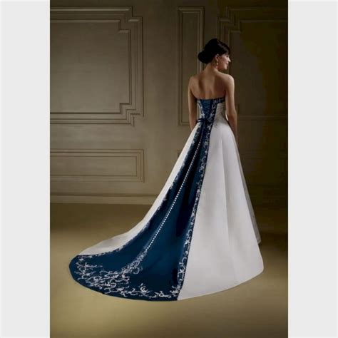 beautiful blue  white wedding dress style ideas navy blue wedding dress blue wedding