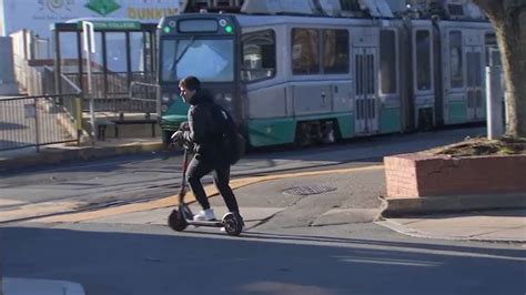 bc  ban electric scooters starting  winter break nbc boston
