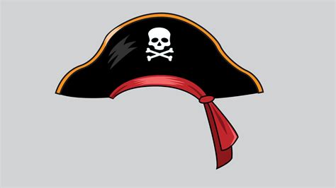pirate hat flat vector illustration  vector art  vecteezy