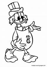 Coloring Scrooge Pages Ebenezer Getcolorings Mcduck Color sketch template