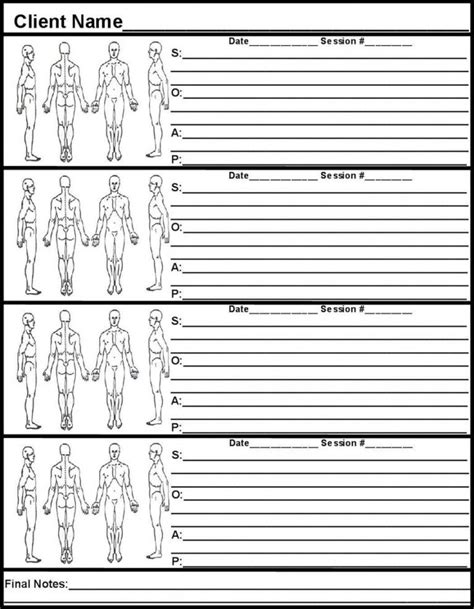 sample freemassagetherapysoapnoteforms massage therapy massage therapy