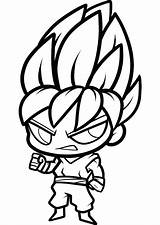 Goku Coloring Chibi Pages Dragon Ball Super Easy Drawing Saiyan Dbz Son God Printable Draw Clipart Characters Dragoart Clipartmag Color sketch template