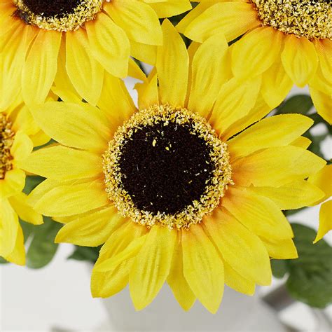 Artificial Sunflower Bush Bushes Bouquets Florals Craft