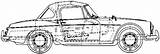 Datsun Fairlady Spl Cabriolet Blueprintbox sketch template