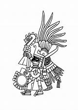 Huitzilopochtli Aztec Mexica God Tribe sketch template