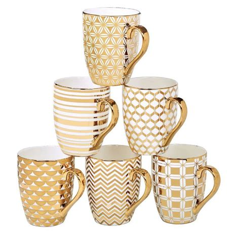 certified international elegance gold plated tapered mug  ounces assorted murphys