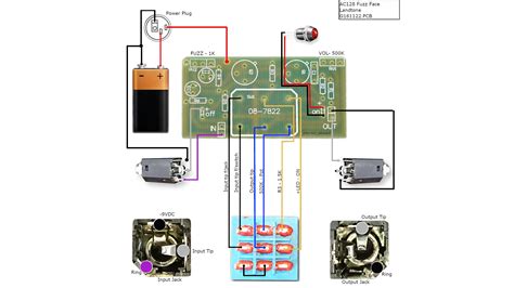 wiring diagram landtone fuzz face ac distortion ebay kit gpcb rdiypedals
