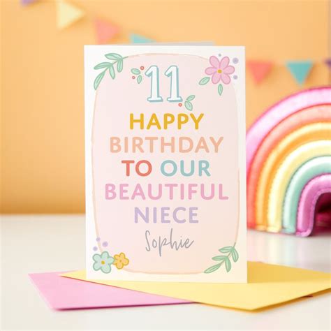 personalised niece birthday card  birthday card  etsy