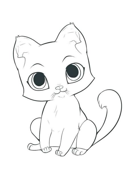 anime kitten coloring pages  kitten    born  cat