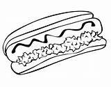Cachorro Quente Batata Desenho Palha Hotdog Colouring Colorironline Tudodesenhos Colorear sketch template