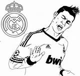 Ronaldo Coloring Cristiano Soccer Player Pages Cr Popular Most Fans sketch template
